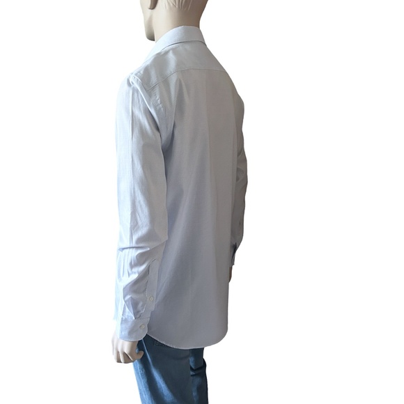 Banana Republic Long Sleeve Dress Shirt Non Iron Slim Fit Windowpane 100% Cotton - Picture 5 of 13